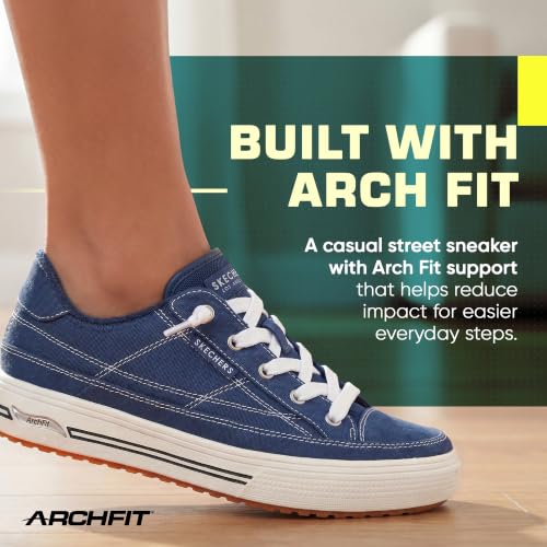 Skechers Women's Arch Fit Arcade Arcata Shoes Navy 9 - Comfortable Arch Support