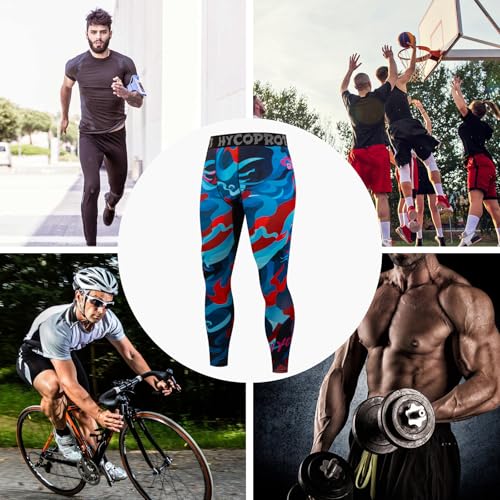 Men's Compression Pants Tights Athletic Leggings Workout Base Layer - Medium / Qilin