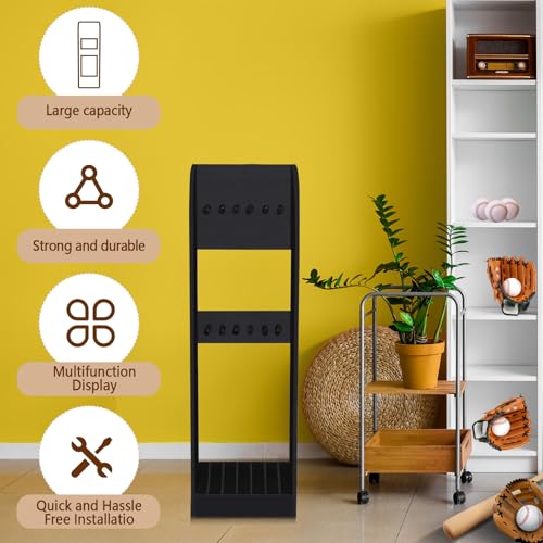 Vertical Hockey Stick Organizer Rack for 7 Sticks - Black