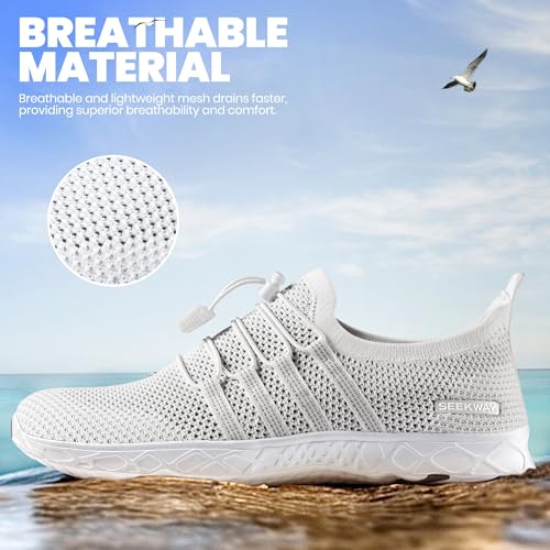 Water Shoes Men Women Quick Dry Aqua Barefoot Surf Beach Hiking Pool - Size 7.5 Women / 6.5 Men