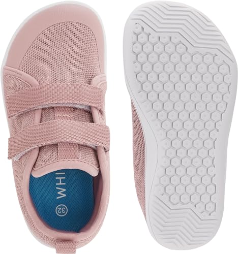 WHITIN Toddler Wide School Shoes - Boys & Girls Barefoot Play Footwear - Rose Shimmer Variation 9 Wide W81K