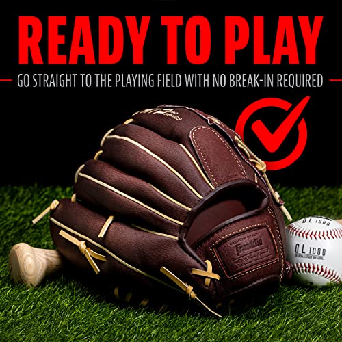 12.5-Inch Franklin Sports RTP Pro Baseball Glove Basket Web Brown - Fielding