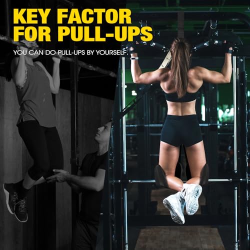 Black Pull Up Assistance Bands Set - Adjustable Resistance Workout Equipment for Home Gym