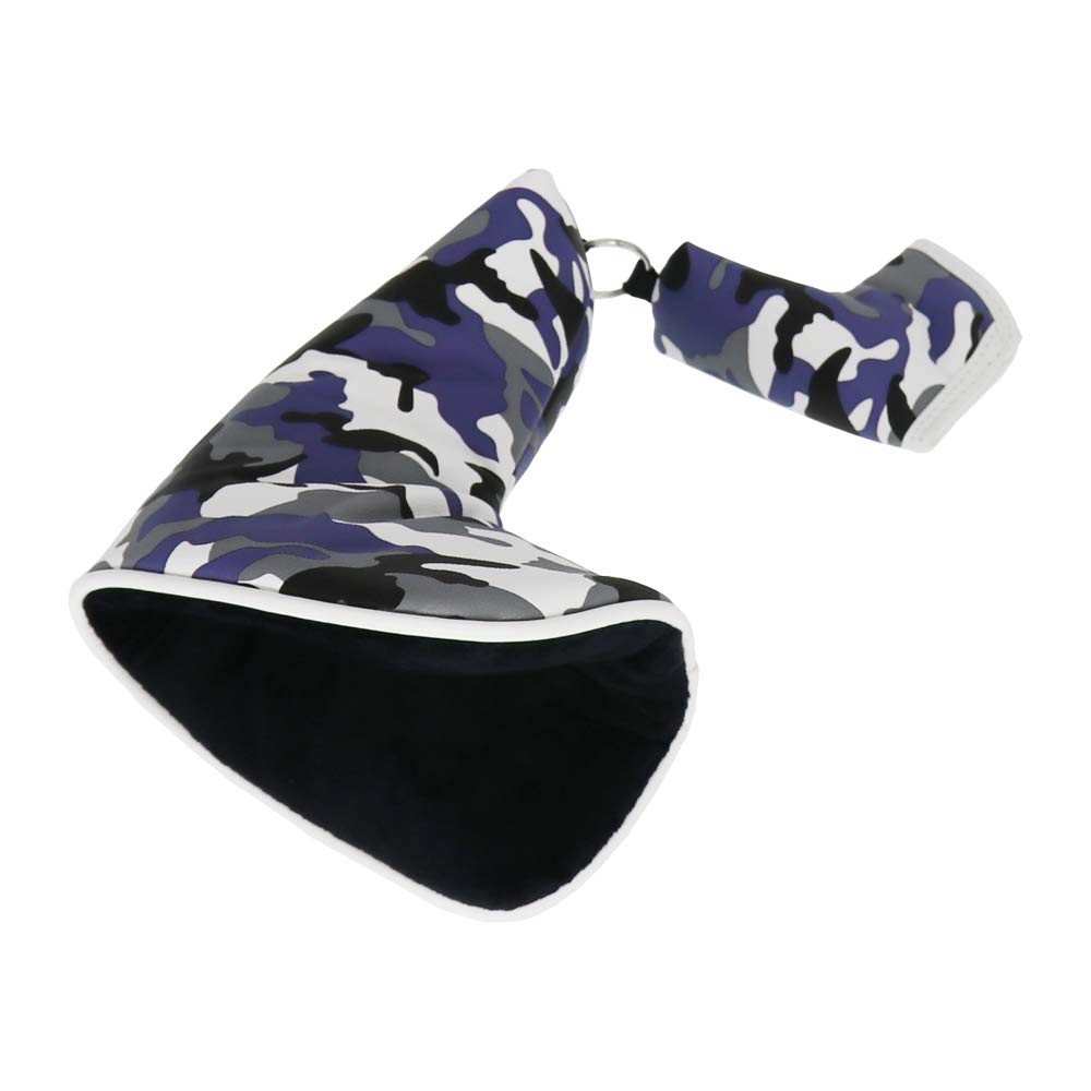 SEACLOUD Golf Blade Putter Cover Head Camouflage Pattern Headcover Protection with Magnetic Closure Headcovers Blue