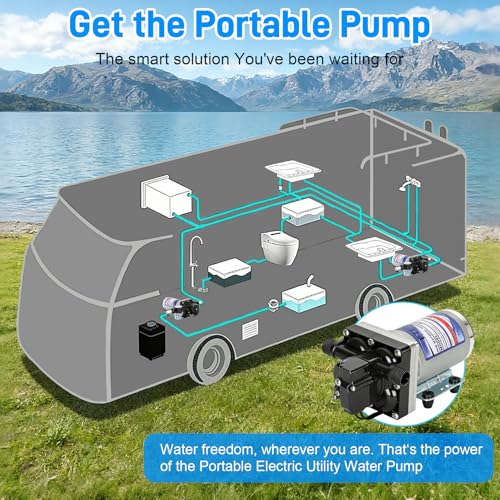 115V Water Pump 3GPM with Strainer for RV Marine Boat - Reliable Utility Pump