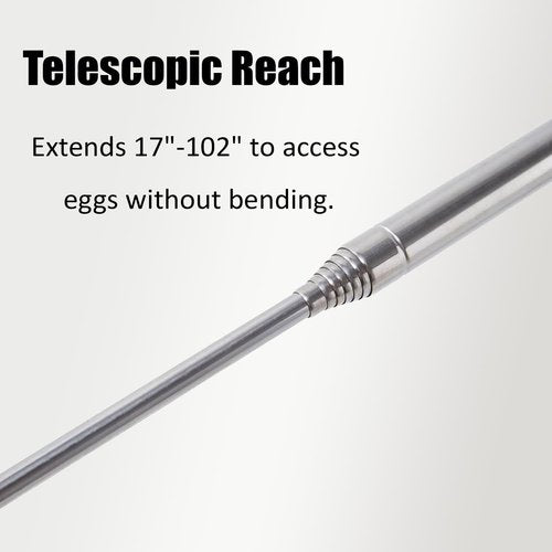 RCMMQHHY Stainless Steel Retractable Golf Ball Picker, Rust Proof, no Bending, Lightweight, Strong and Strong, Automatic Locking Three Claw Gripper, Long Pole Ball Picking Tool