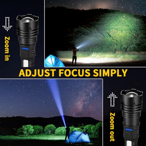 Rechargeable LED Flashlights 4 Pack High Lumens Emergency & Camping Light