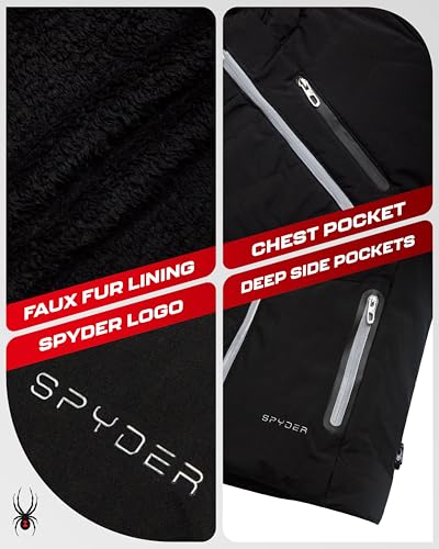 Spyder Women's 3-in-1 Reversible Ski Jacket Medium Black Raven