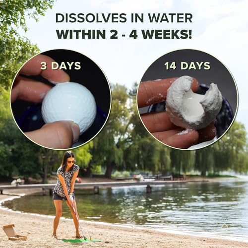 Biodegradable Water Dissolvable Golf Balls Eco Friendly 96 Pack - Outdoor Practice