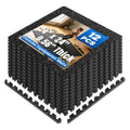 Dalmbox 24x24-Inch Thick Rubber Top Interlocking Gym Floor Tiles, 0.56"