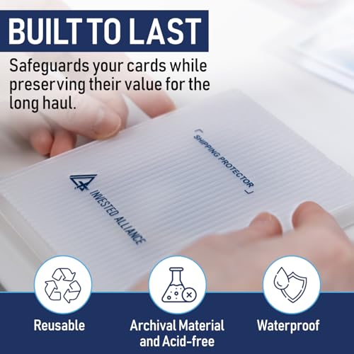 3.5X4.5 Inch Trading Card Shipping Protectors Pack of 20 with Rubber Bands - Fits Graded & Raw Cards