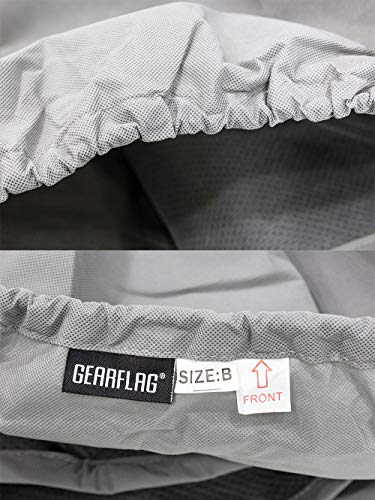 GEARFLAG 16'-18.5' Heavy Duty Waterproof Boat Cover 600D Marine UV-Resistant with Adjustable Straps