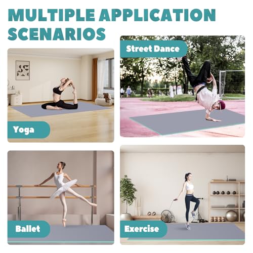 Portable Dance Floor Mat 5mm PVC Non-Slip Reusable 3.3x5.9ft for Ballet Jazz & All Styles