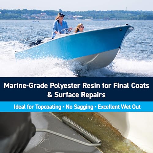TotalBoat Marine Polyester Finishing Resin - Gallon for Fiberglass & Boat Repairs