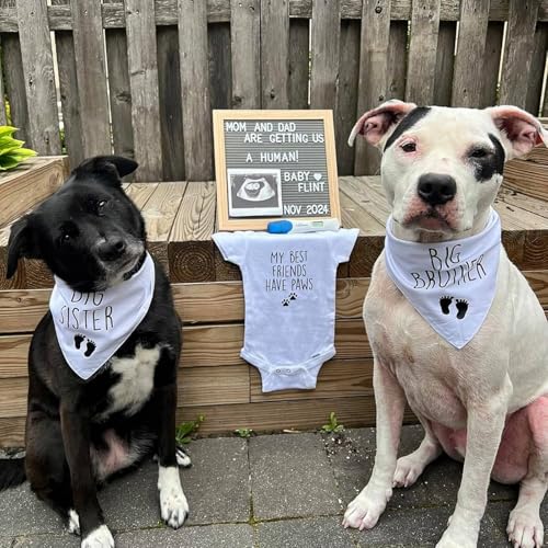 Small Dog Bandana 2-Pack DIY White Triangle Cotton Scarf - Custom Pet Accessory