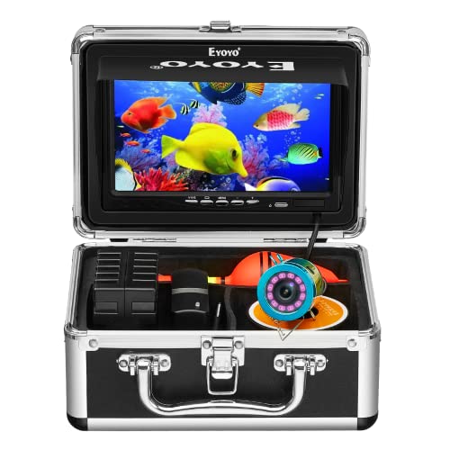 Eyoyo Underwater Fishing Camera 7 inch LCD Monitor Fish Finder 1000TVL 15m/49ft