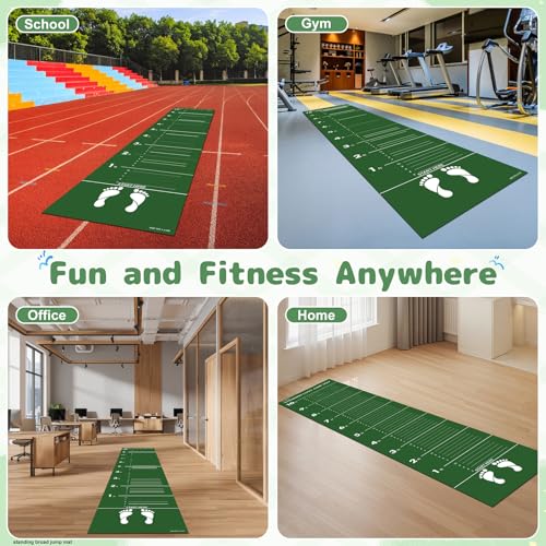 Indoor Long Jump Measurement Mat for PE & Track Training - 12 ft