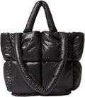 Skiennix Puffer Tote Bag - Soft, Quilted Winter Handbag for Women | Lightweight Cotton Design