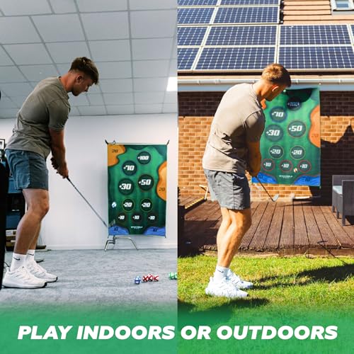 Golf Game for Adults Indoor Outdoor - Backyard Chipping Set with Sticky Balls - Family Multi-Player Activity - Variation: No Club