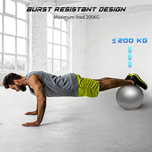 Skyblue 9-Inch Anti-Burst Pilates Ball with Pump - Core & Balance Exercise