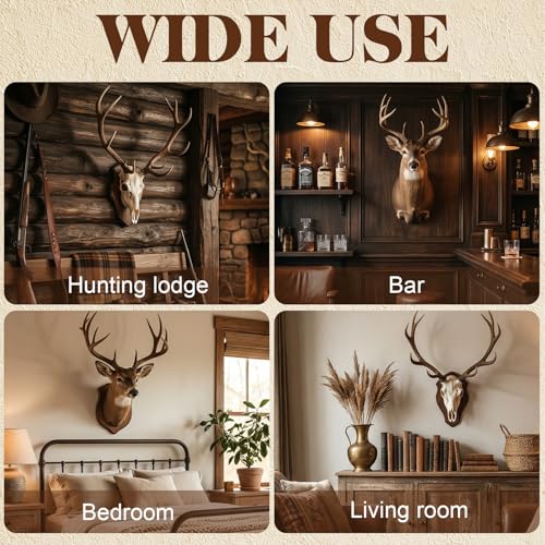 12 Pack Deer Skull Hangers Wall Mounting Brackets for Animal Display