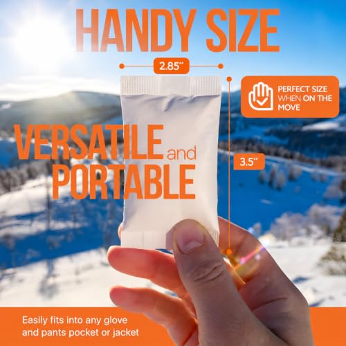 Disposable Hand Warmers Pack of 50 Pairs - Up to 11 Hours Heat, TSA Approved