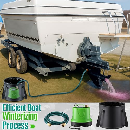 Black Boat & RV Winterizing Kit with Pump - Marine Engine Protection System