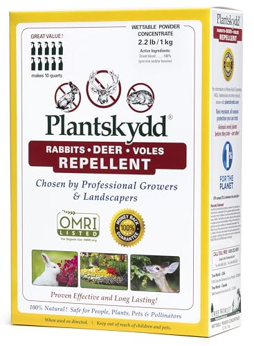 Plantskydd Animal Repellent Powder for Deer Rabbits Voles 2.2lb Organic Formula