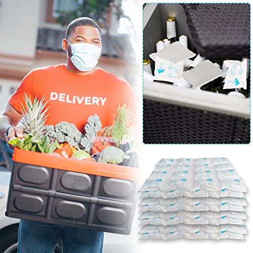 Reusable Ice Packs for Shipping & Cold Food Storage - White, 5 Sheets x 16 Large Ice Cells