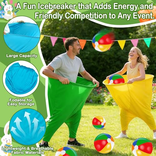 Outdoor Adult Yard Game Set - Granny Pants Party Game for 4 Players with Scoreboard & Storage Bag - Halloween Themed
