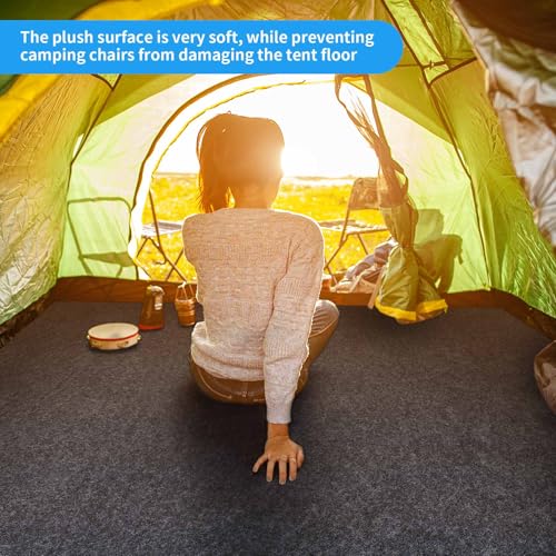 BREENHILL Charcoal Grey Waterproof Camping Tent Carpet Mat - 88" x 100"