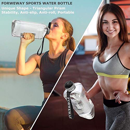 Large BPA-Free 2.2L Water Bottle with Handle & Time Marker for Outdoor & Fitness