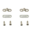 PZRT 4 Sets Bicycle Mudguard Leg Fixing Plate Stainless Steel Leg Fixing Clamp with Slot Plate Screws for Fixing Bicycle Fender Support Pole