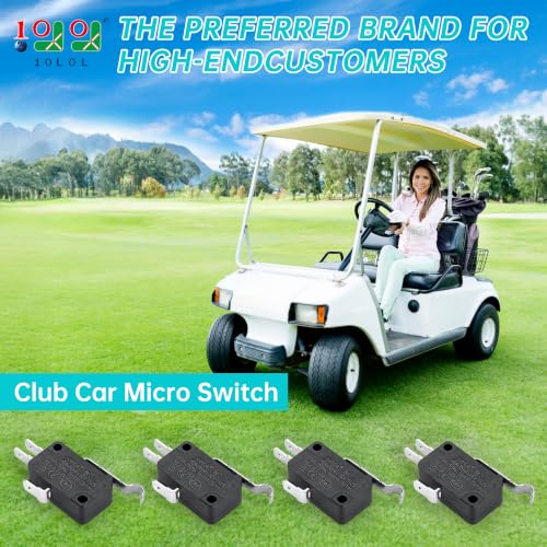 Golf Cart Micro Switch 4 Pack for Club Car DS Precedent 2 & 3 Prong OEM
