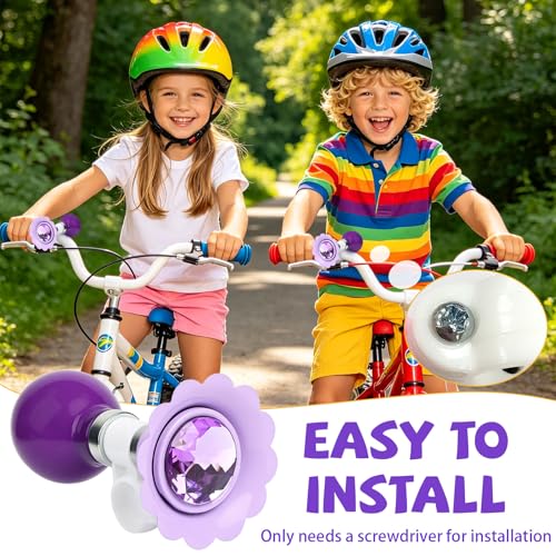 Kids Bike Horn with Flower Design and Loud Sound - Child Safety Bell