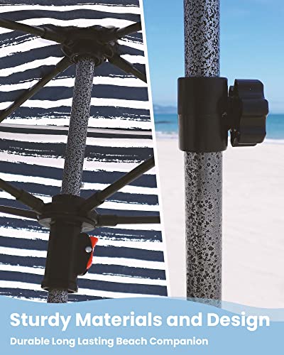 6ft UV50+ Beach Cabana with Changing Room, Sandbags & Portable Shade
