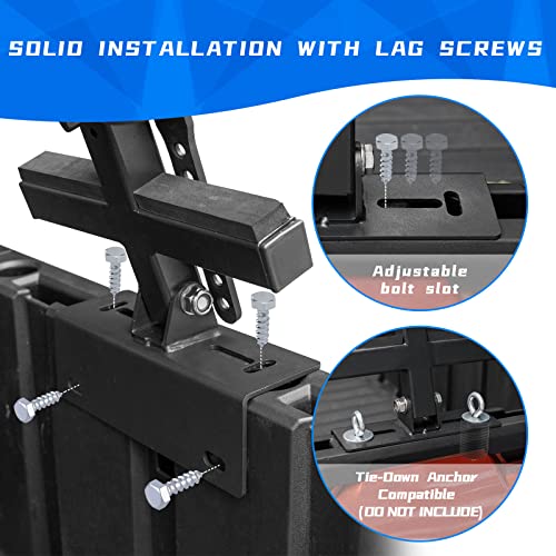 Universal UTV Tool Holder Rack with Adjustable Clamps for Cargo Bed