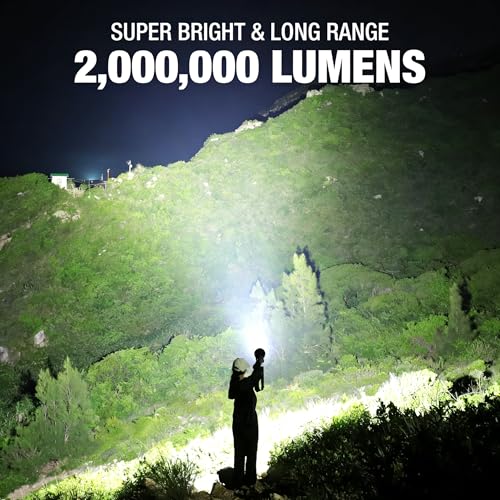 Rechargeable LED Spotlight 2 Million Lumens Handheld Camping & Outdoor Light