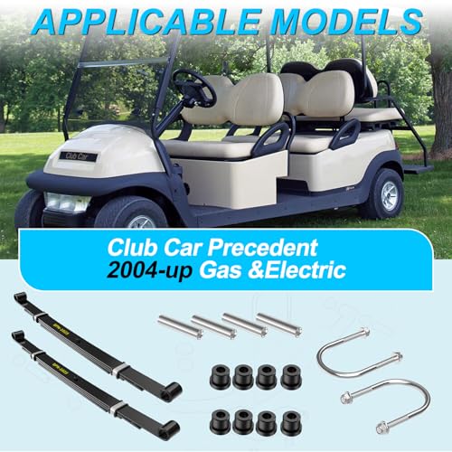 Golf Cart Rear 4-Leaf Spring Kit for Club Car Precedent 2004-Up Heavy Duty Suspension