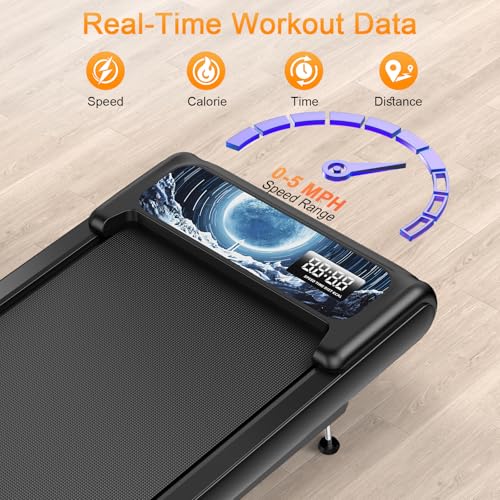Dark Blue Walking Treadmill Pad with 0–8% Incline, 2.5HP for Home & Office