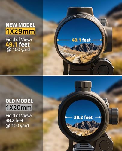 CVLIFE 3X Compact Magnifier for Red Dot Sights with Quick Release Mount