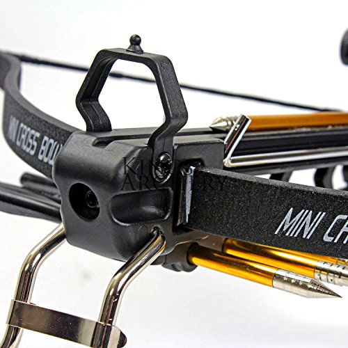 KingsArchery 80lb Self-Cocking Crossbow with Adjustable Sights & 27 Aluminum Bolts