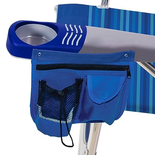 Tommy Bahama 15-Inch Hi-Boy Beach Chair 2-Pack Stripe, Extra Tall, Reclining