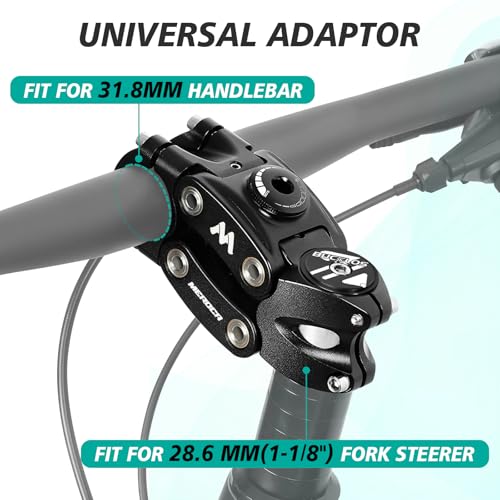 BUCKLOS 7° 90mm MTB Shock-Absorbing Bicycle Suspension Stem 31.8mm Handlebar