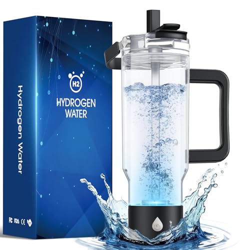 Black Hydrogen Water Bottle 26oz with Detachable Base and Dual Usage