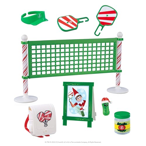 The Elf on the Shelf Polar Props Pickleball Play Pack Set - Elf Props and Accessories for Fun Holiday Sports Elf Scenes - Scout Elf Not Included