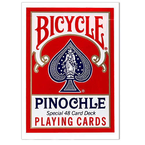 Pinochle Playing Cards Set - 12 Decks with Blue & Red Jumbo Index