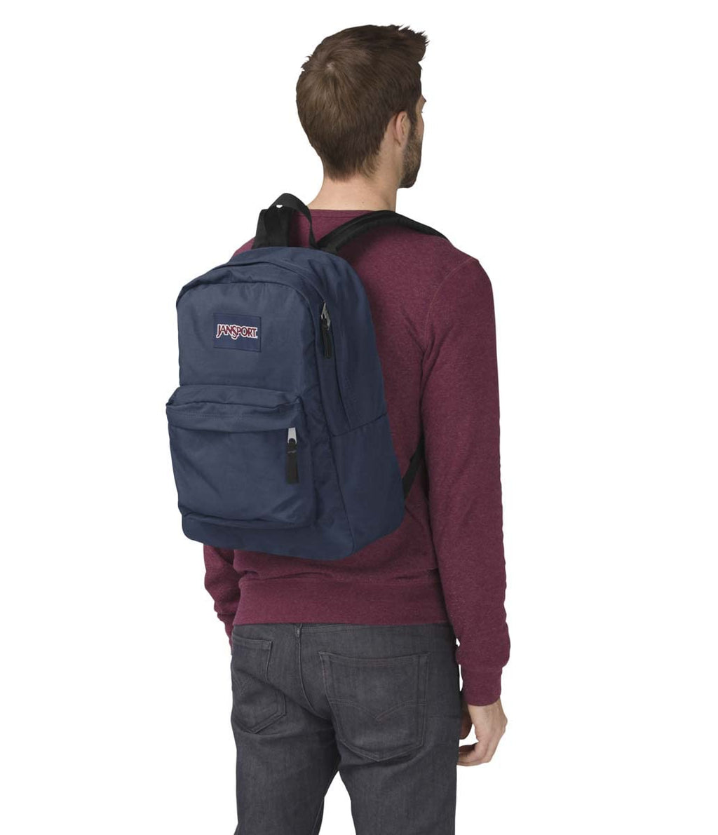 JanSport SuperBreak One Backpack Navy - Durable, Lightweight Bag with 1 Main Compartment, Front Utility Pocket with Built-in Organizer - Premium Backpack