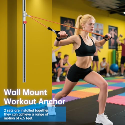 1 Pack Resistance Bands Wall Anchor Exercise Equipment Platform Base 40 Inch Adjustable