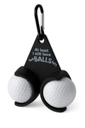 Golf Accessories Ball Holder with Clip - Funny Golf Bag Accessory, Holds 2 Balls for Golfers - Fore Laughs